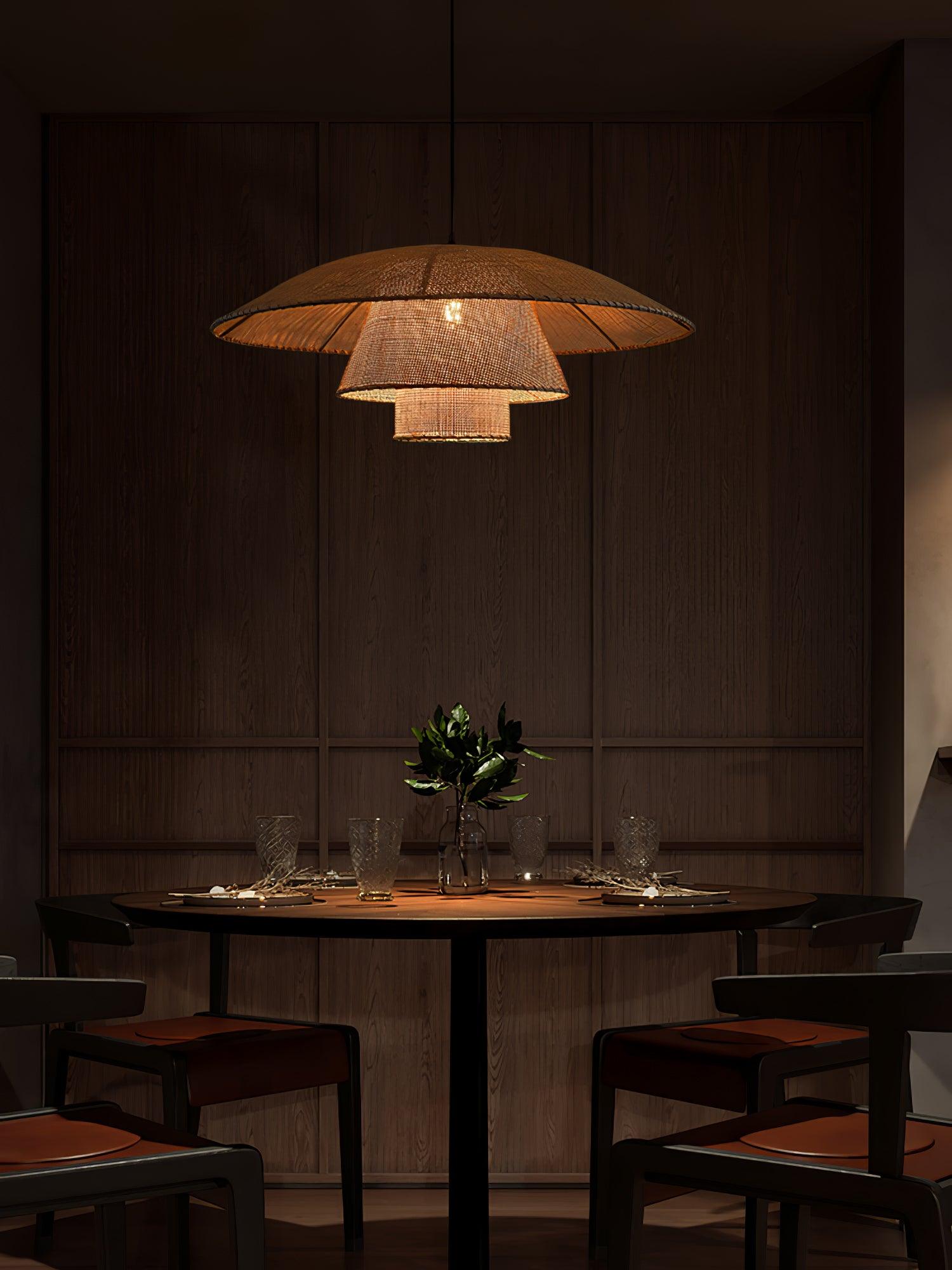 Hat Weave Rattan Pendant Lamp - Blowlighting