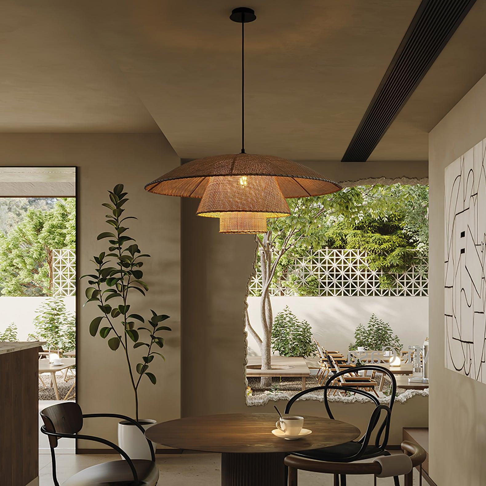 Hat Weave Rattan Pendant Lamp - Blowlighting