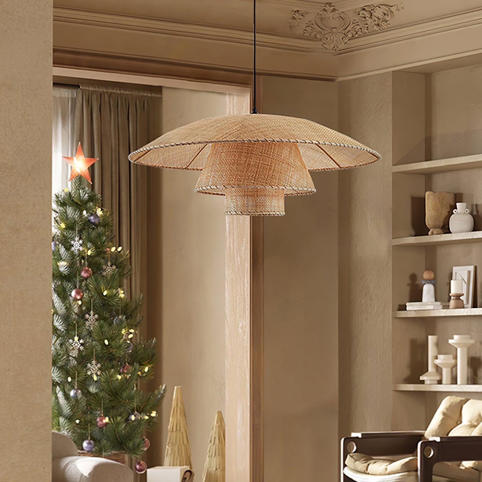 Hat Weave Rattan Pendant Lamp - Blowlighting