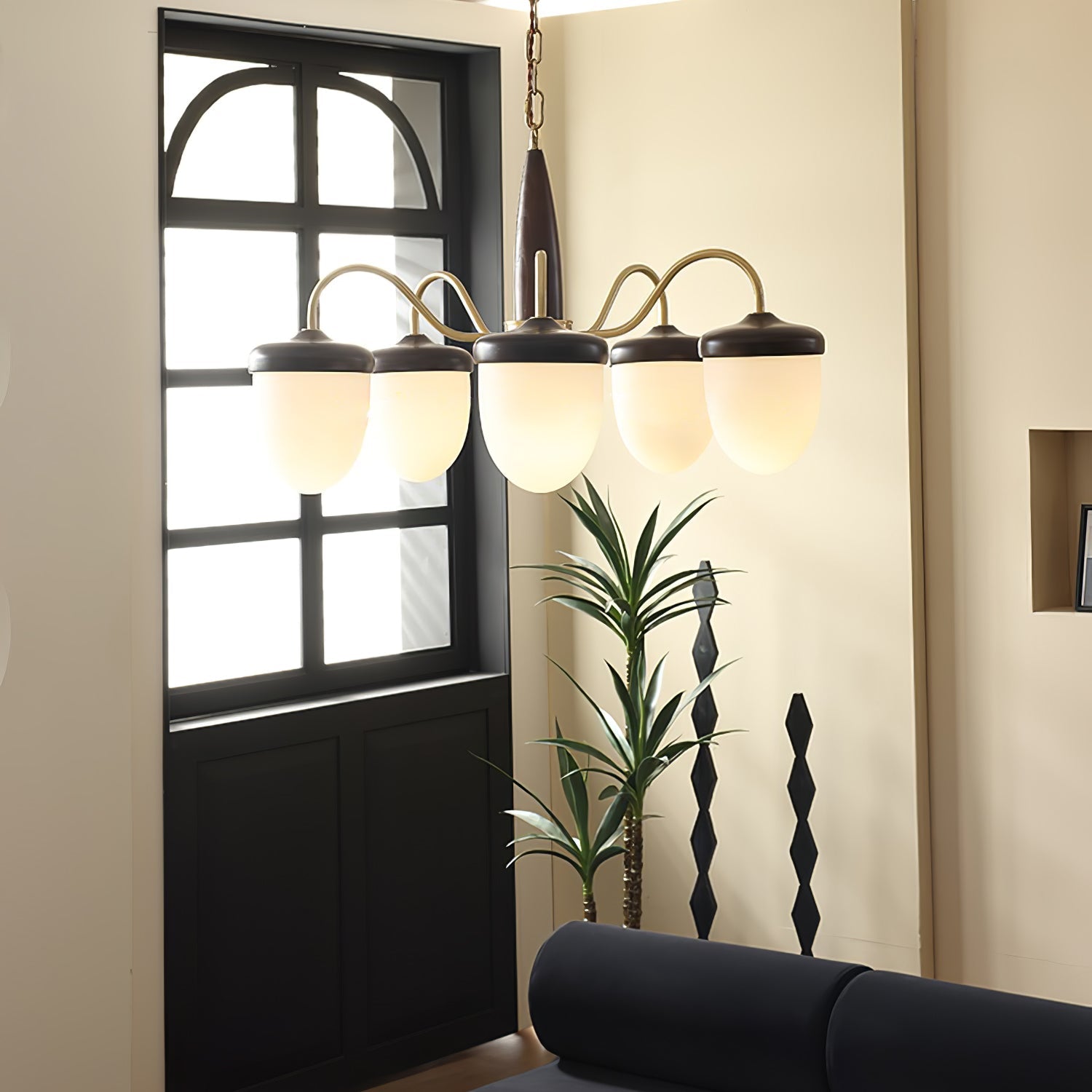 Aurora Chandelier Capsule Arm Rustic - Blowlighting