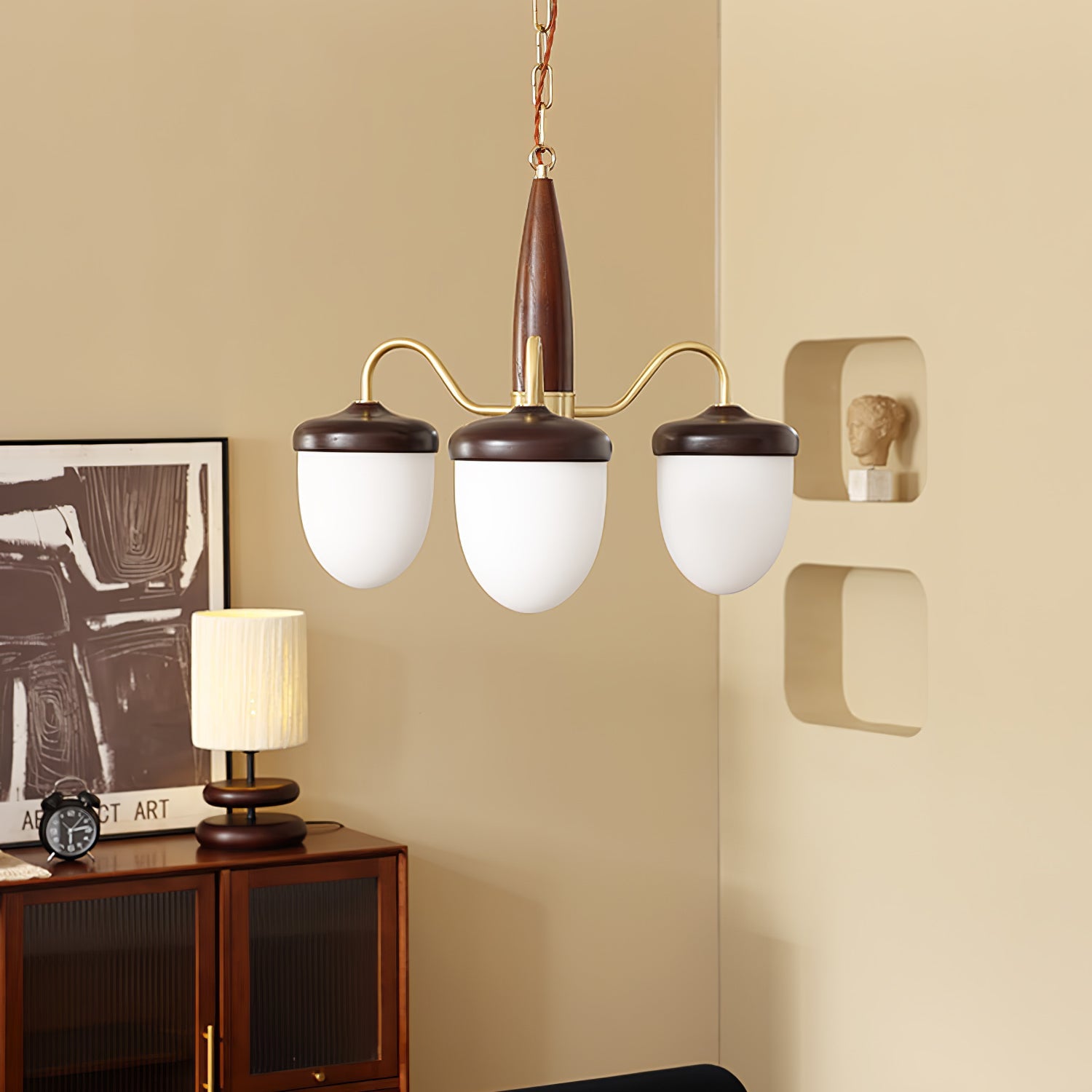 Aurora Chandelier Capsule Arm Rustic - Blowlighting