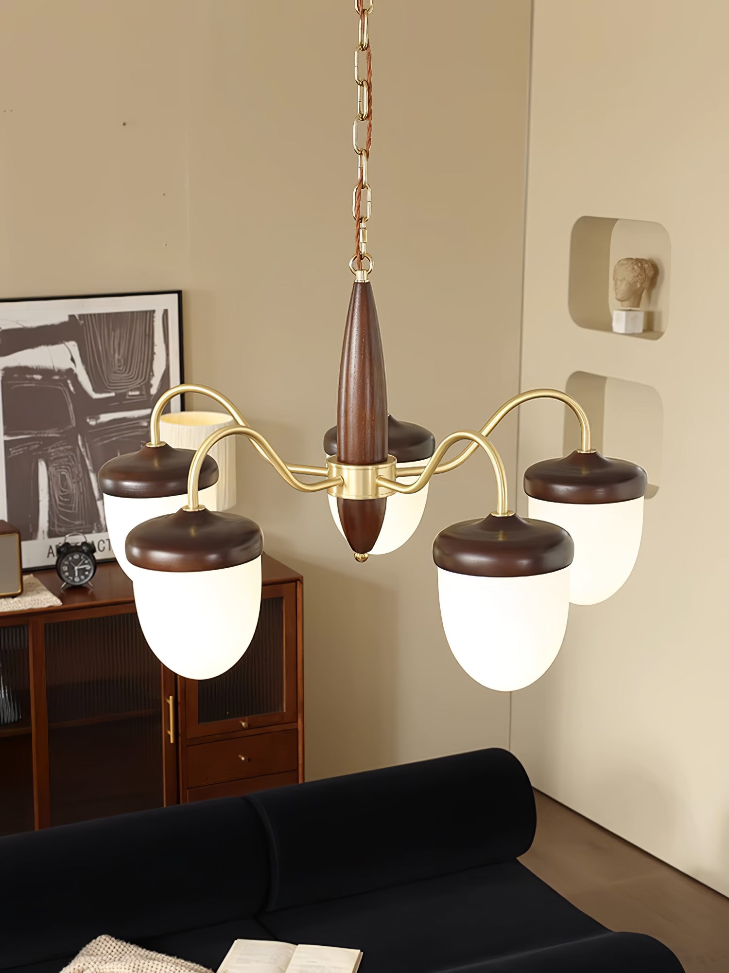 Aurora Chandelier Capsule Arm Rustic - Blowlighting