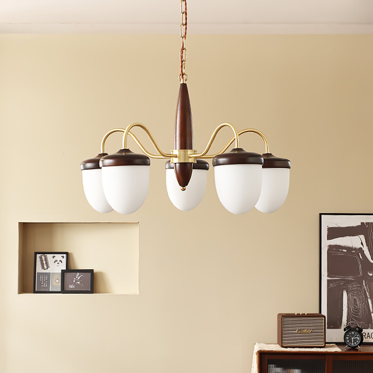 Aurora Chandelier Capsule Arm Rustic - Blowlighting