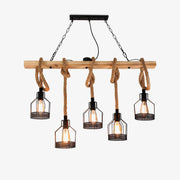 Hemp Rope Industrial Grenade Chandelier - Blowlighting