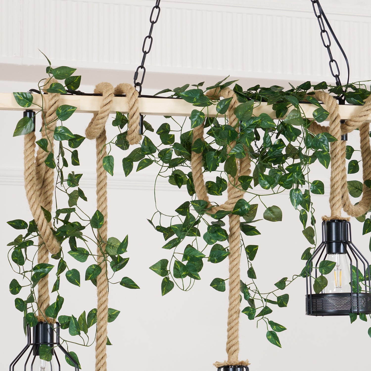Hemp Rope Industrial Grenade Chandelier - Blowlighting