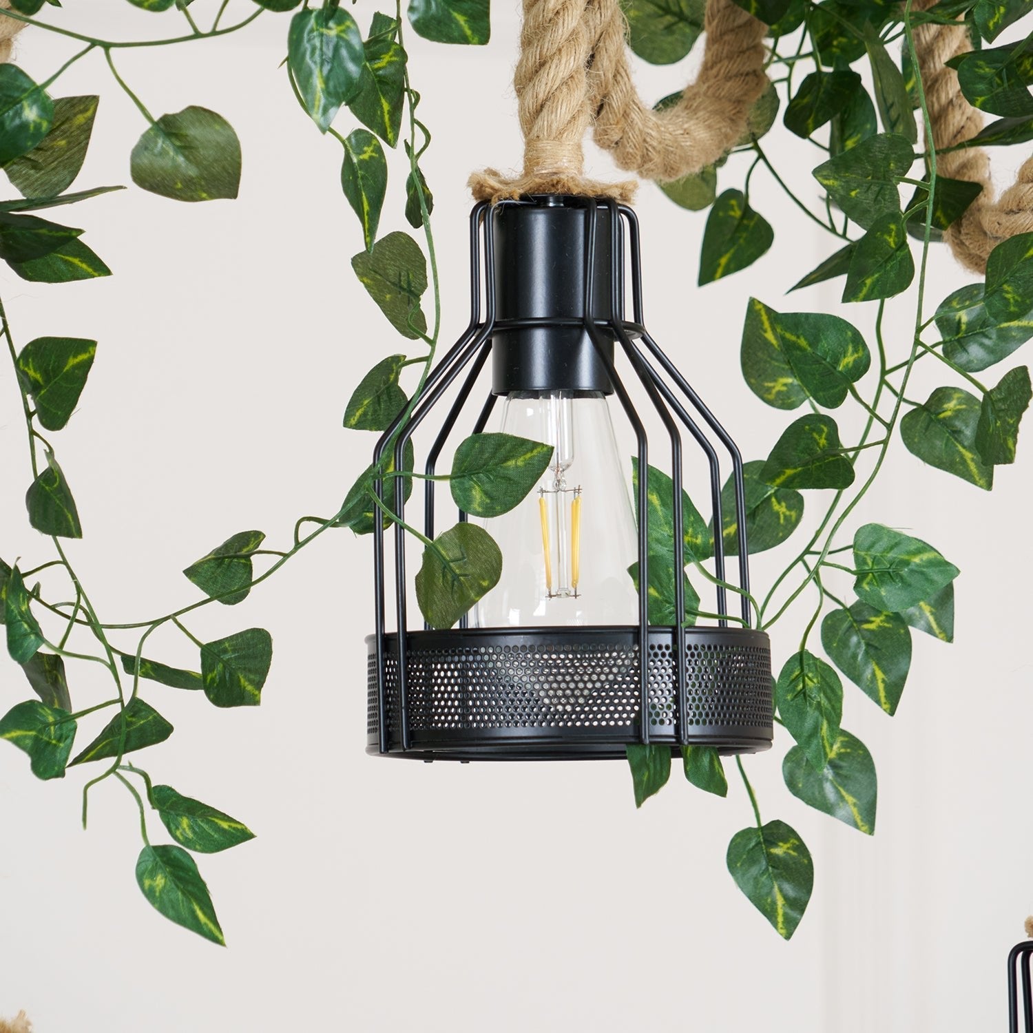 Hemp Rope Industrial Grenade Chandelier - Blowlighting