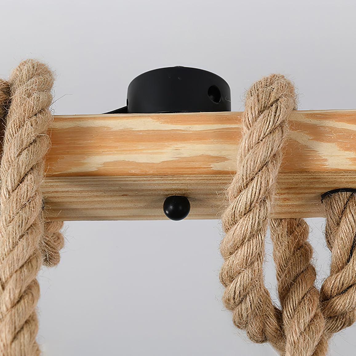 Hemp Rope Industrial Grenade Chandelier - Blowlighting