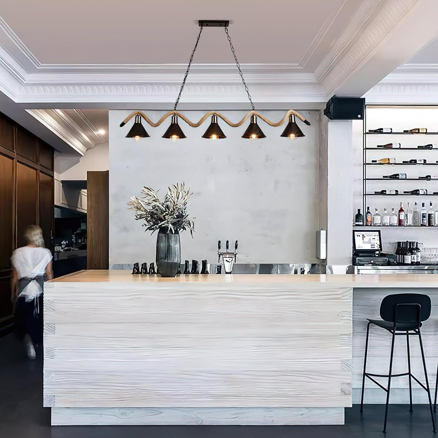 Hemp Rope Industrial Wave Chandelier - Blowlighting