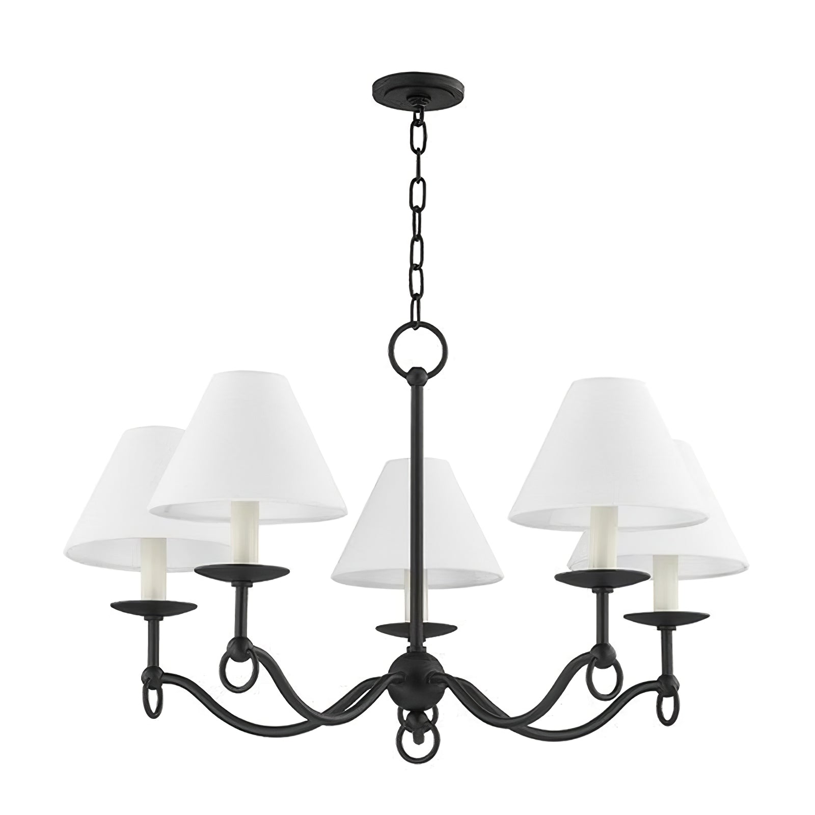 Aurora Chandelier Curved Arms Vintage - Blowlighting