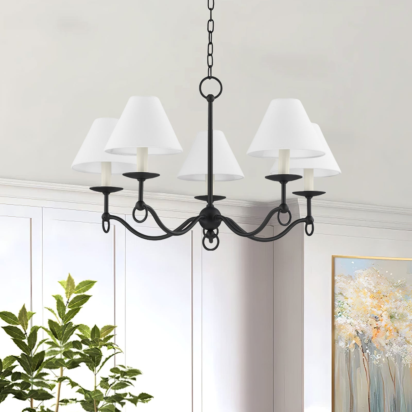 Aurora Chandelier Curved Arms Vintage - Blowlighting