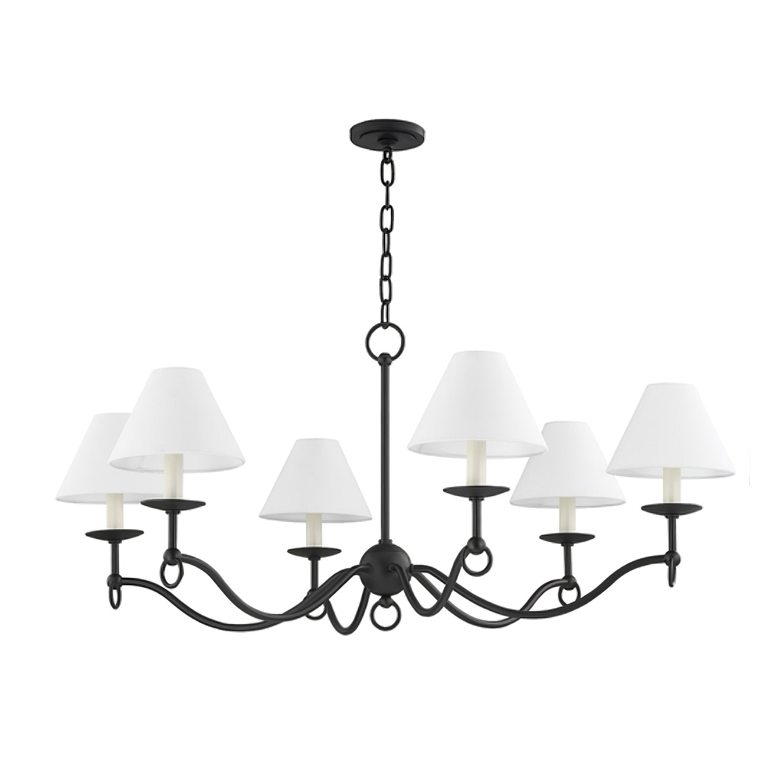 Aurora Chandelier Curved Arms Vintage - Blowlighting
