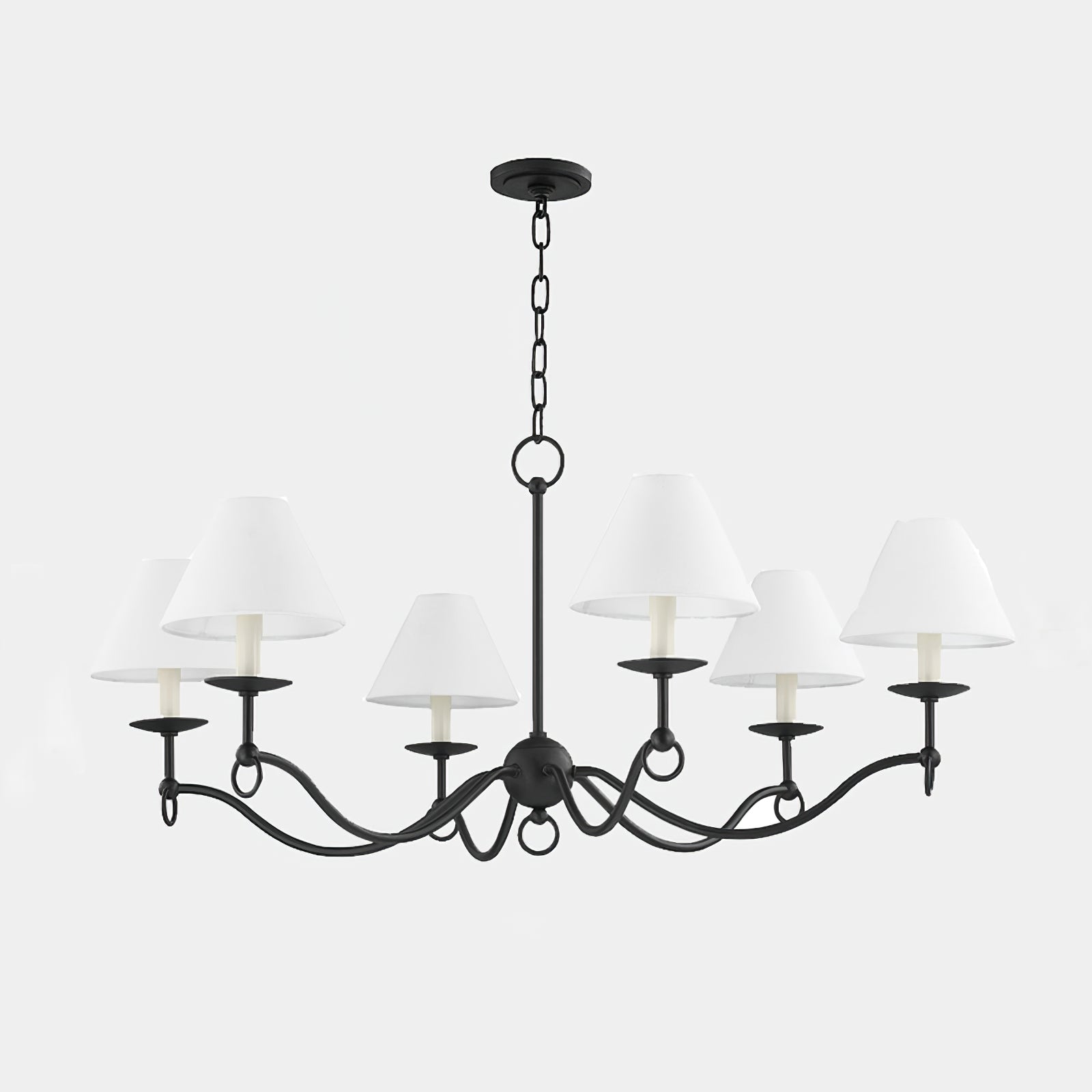 Aurora Chandelier Curved Arms Vintage - Blowlighting