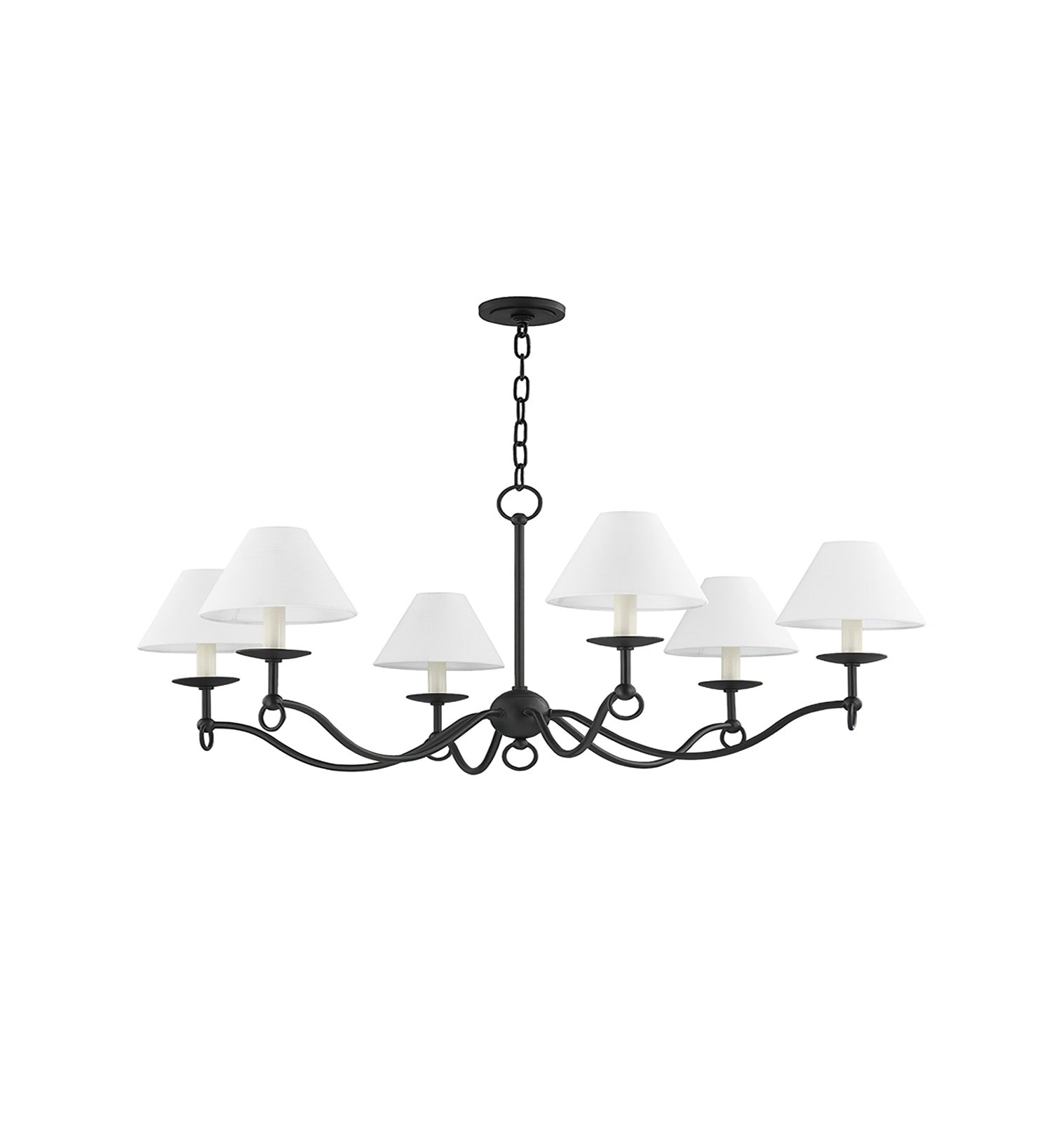 Aurora Chandelier Curved Arms Vintage - Blowlighting