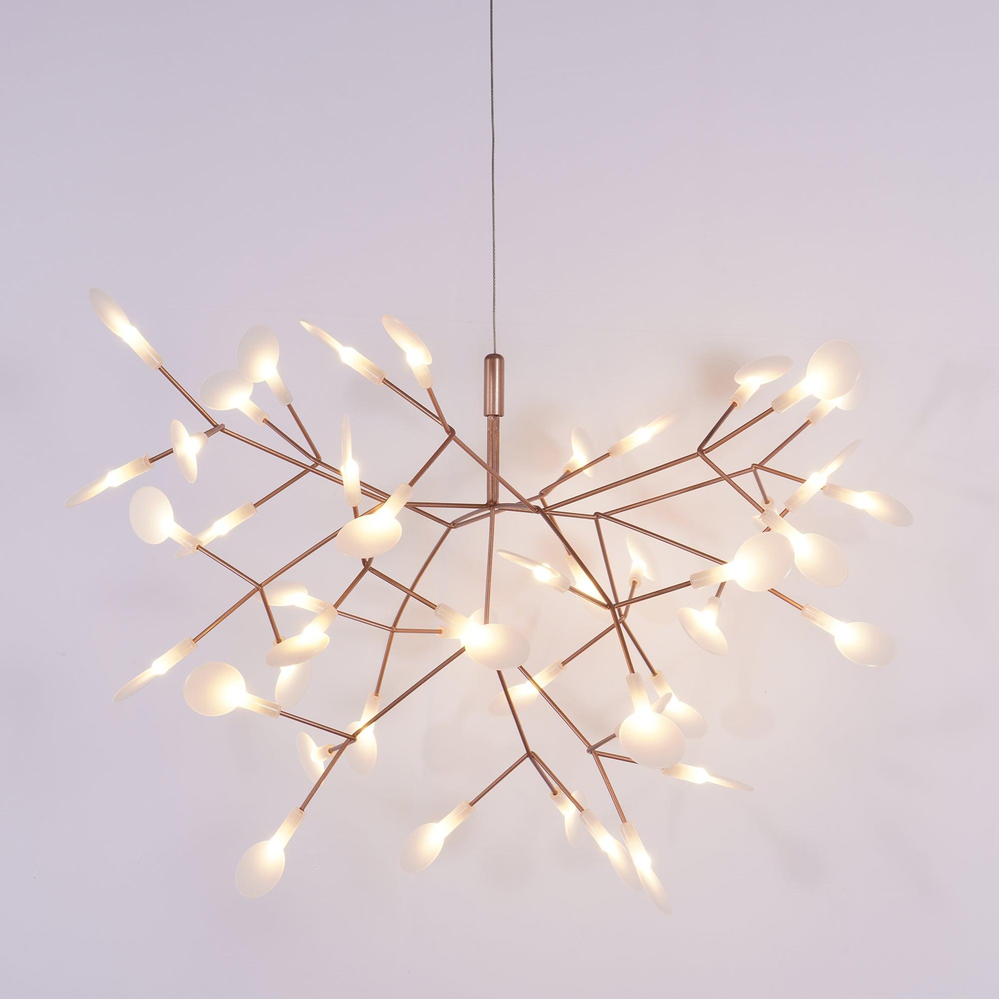 Rose Gold Firefly LED Chandelier - Blowlighting