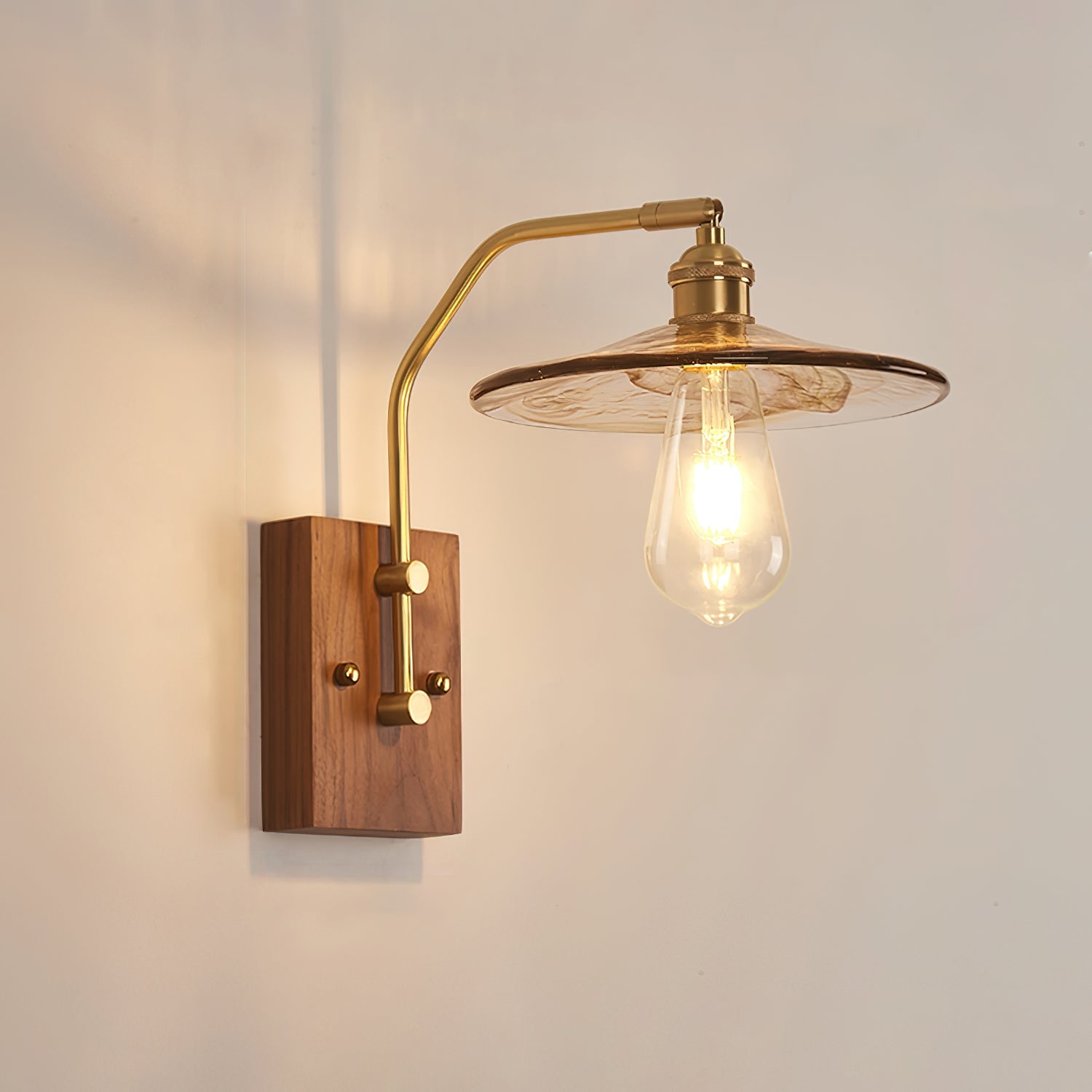 Heritage Walnut Wall Lamp - Blowlighting