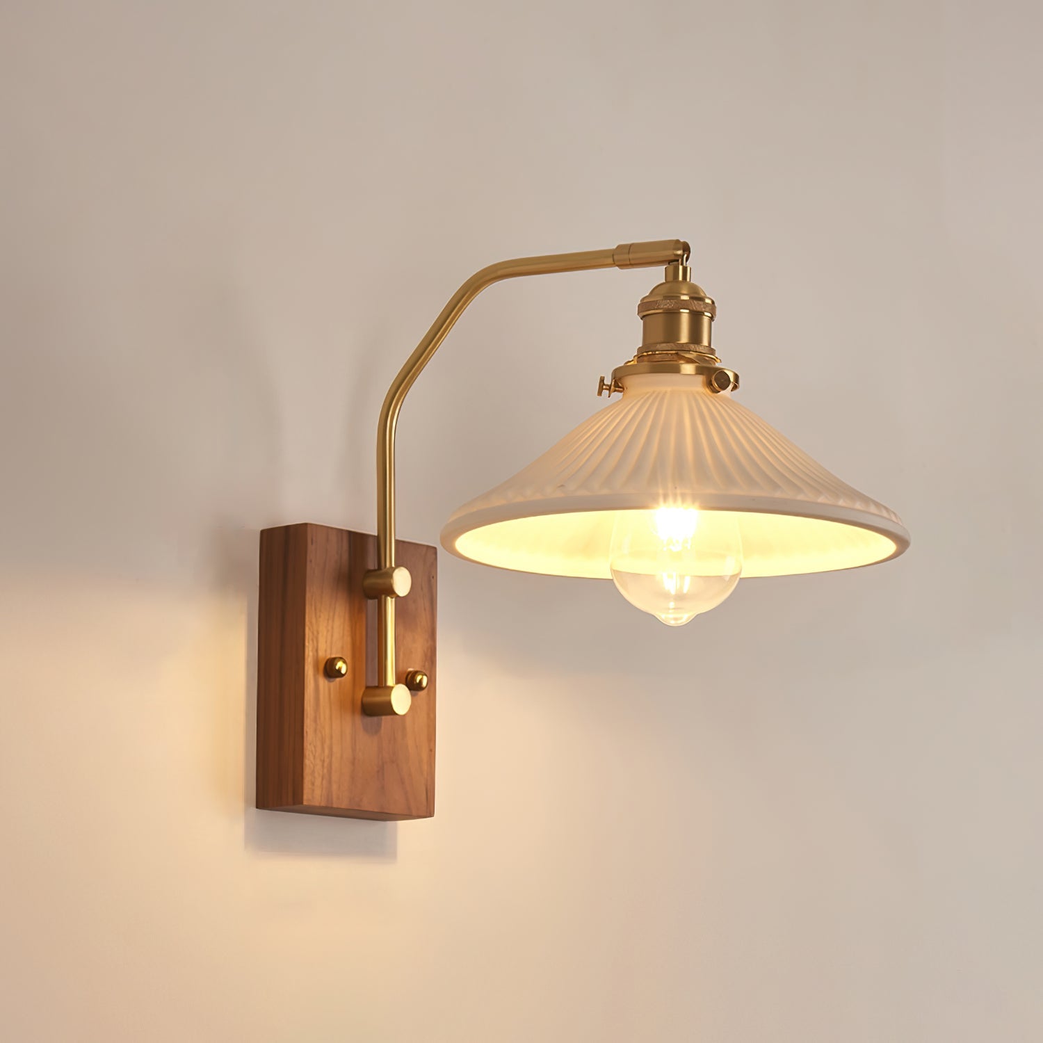 Heritage Walnut Wall Lamp - Blowlighting