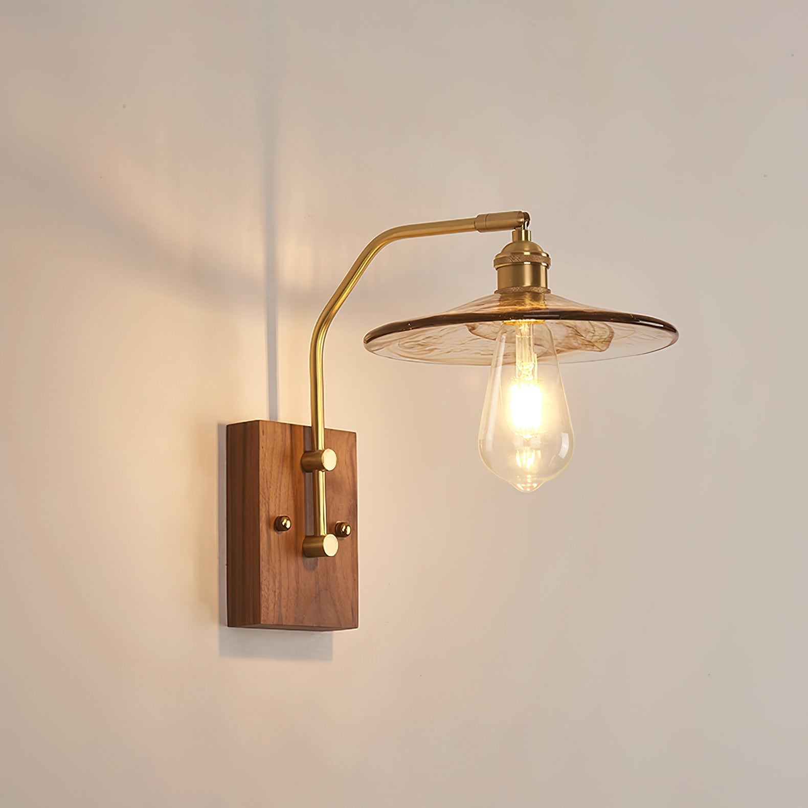 Heritage Walnut Wall Lamp - Blowlighting