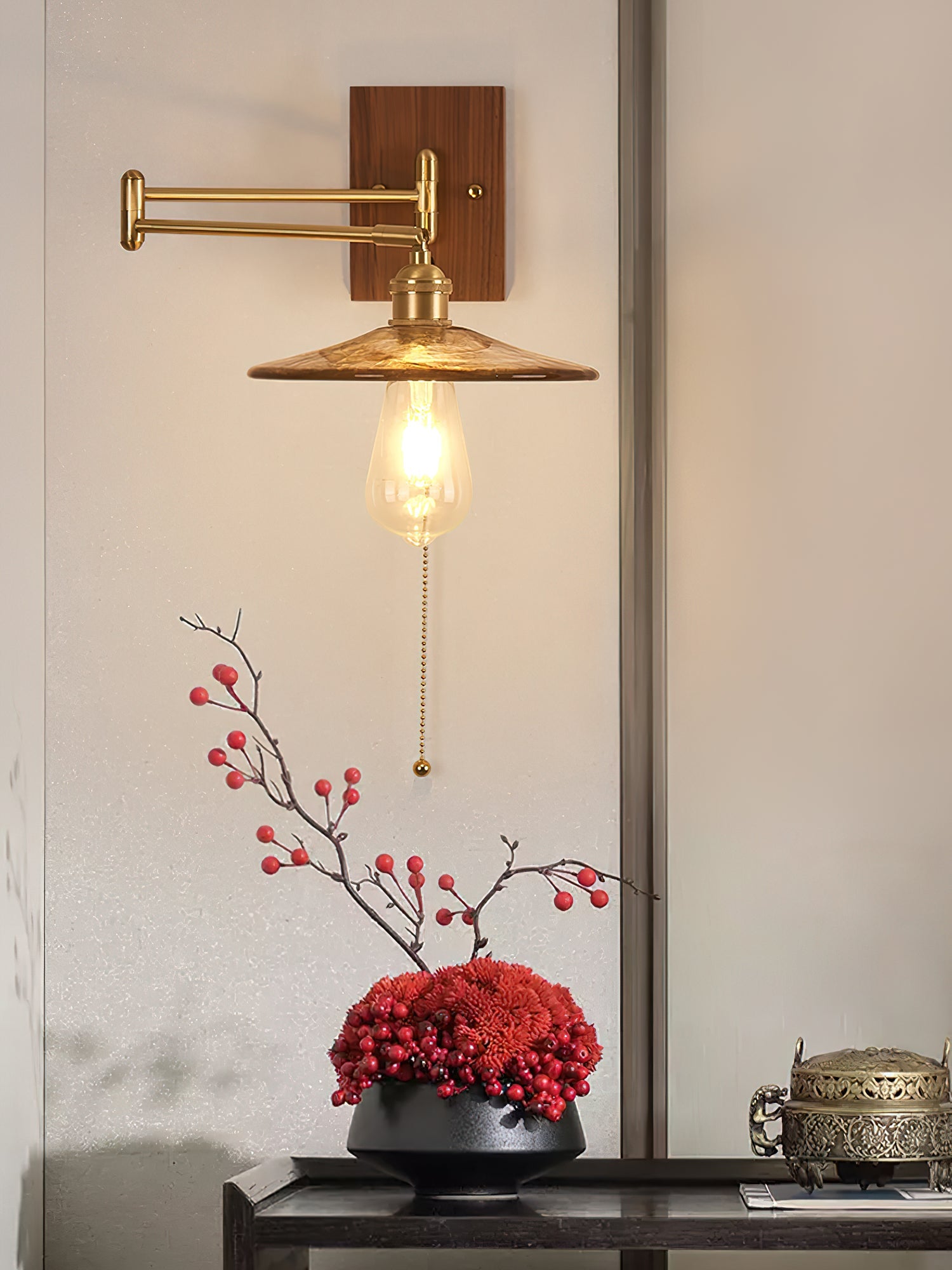 Heritage Walnut Wall Lamp - Blowlighting