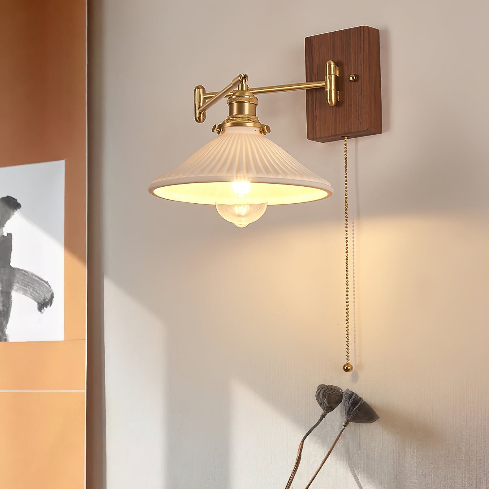 Heritage Walnut Wall Lamp - Blowlighting