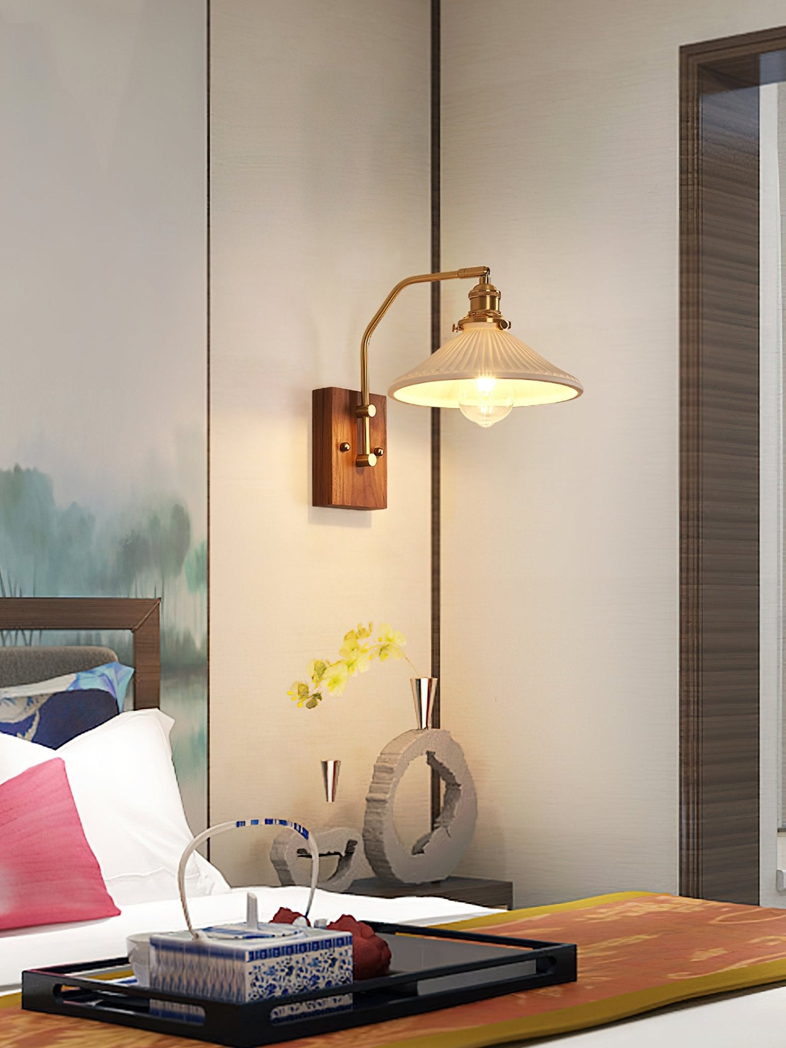 Heritage Walnut Wall Lamp - Blowlighting