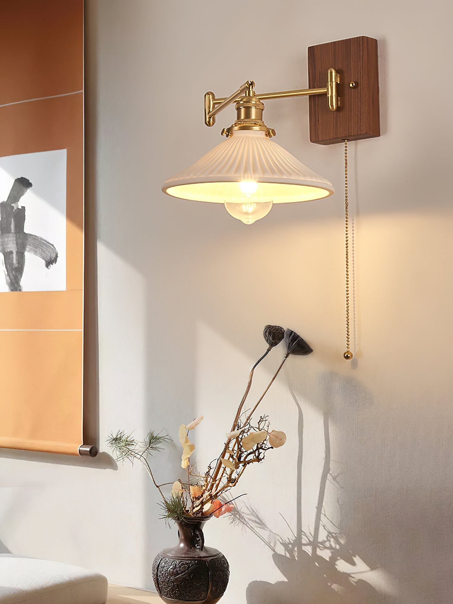 Heritage Walnut Wall Lamp - Blowlighting