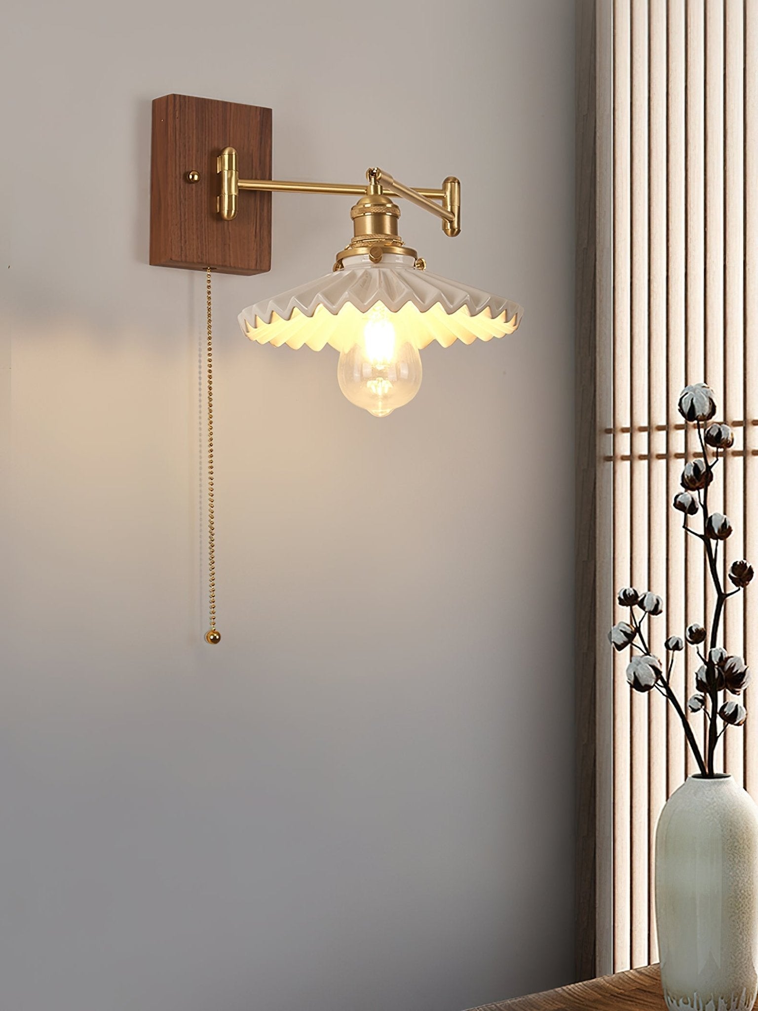 Heritage Walnut Wall Lamp - Blowlighting