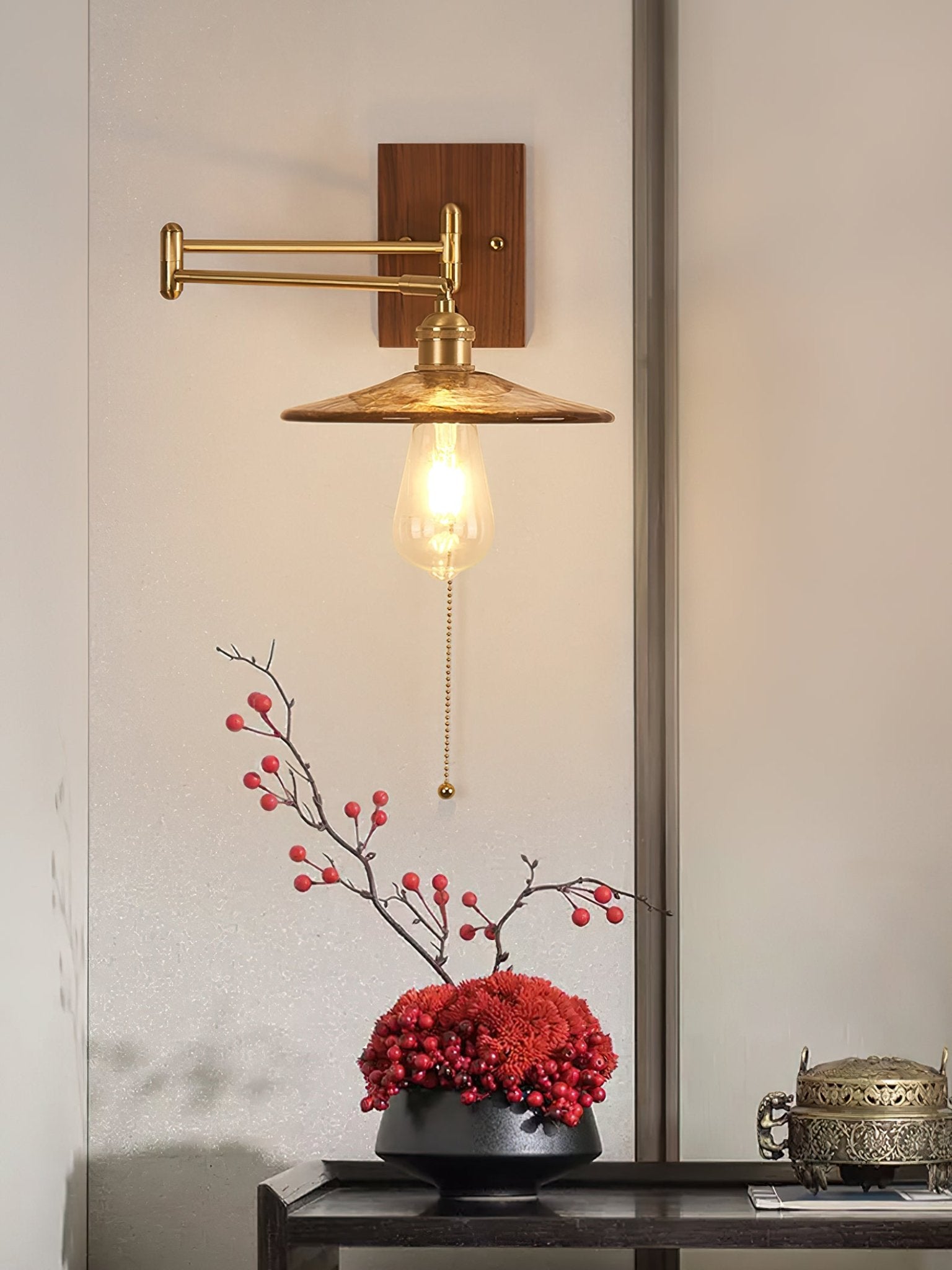 Heritage Walnut Wall Lamp - Blowlighting