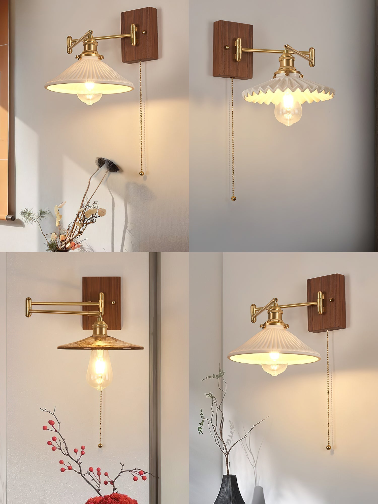 Heritage Walnut Wall Lamp - Blowlighting