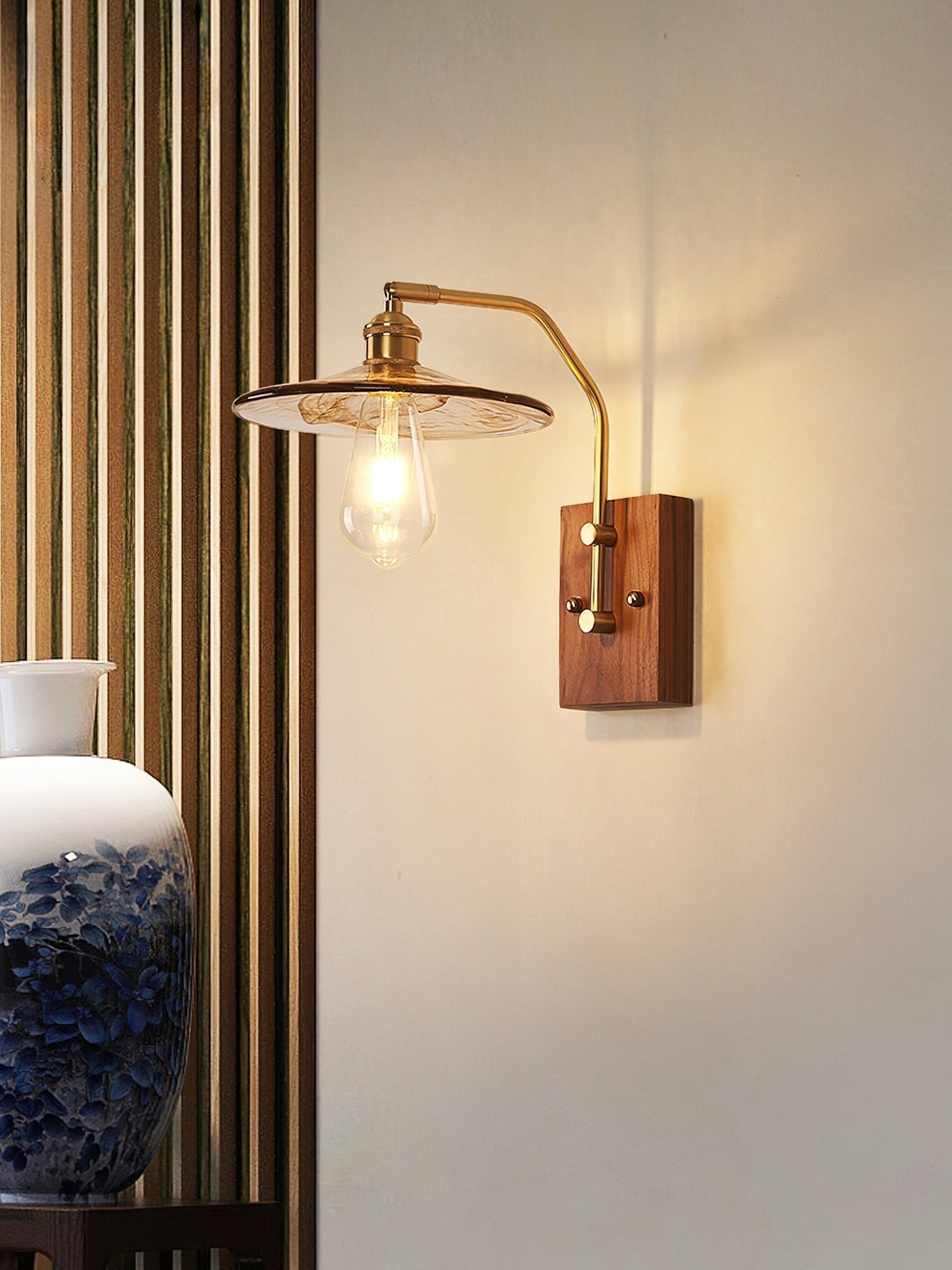Heritage Walnut Wall Lamp - Blowlighting