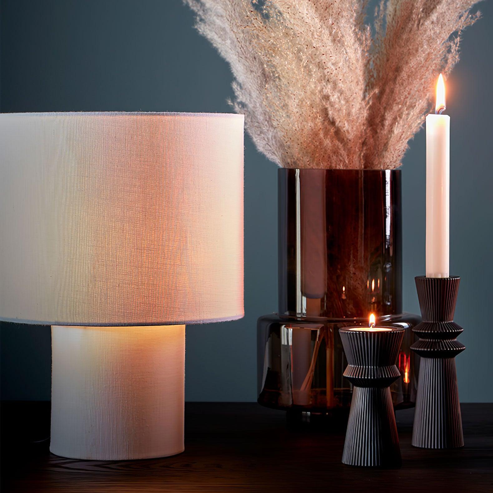 Lina Textured Fabric Table Lamp - Blowlighting