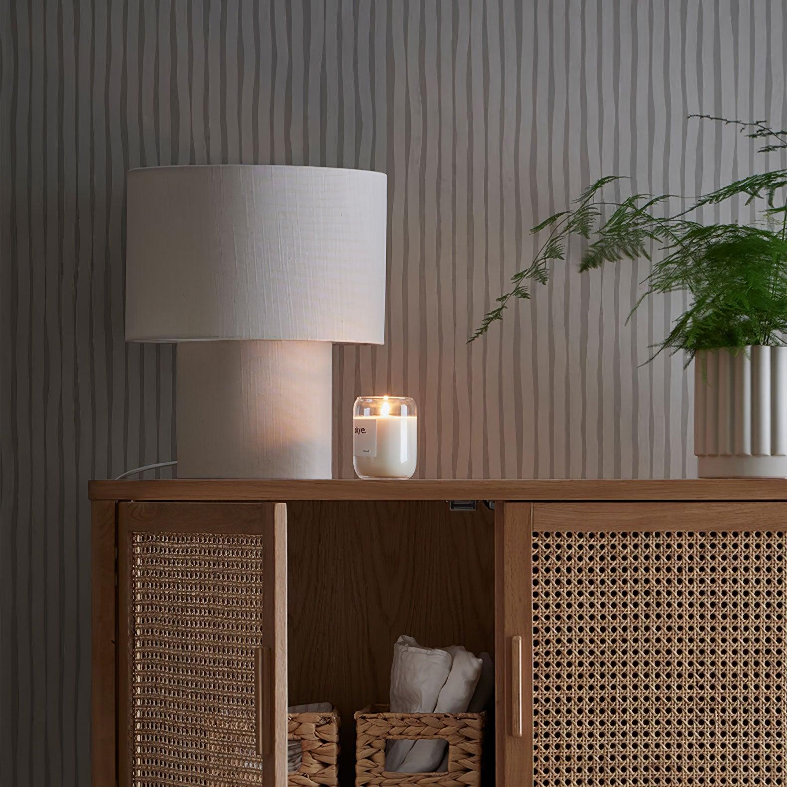 Lina Textured Fabric Table Lamp - Blowlighting