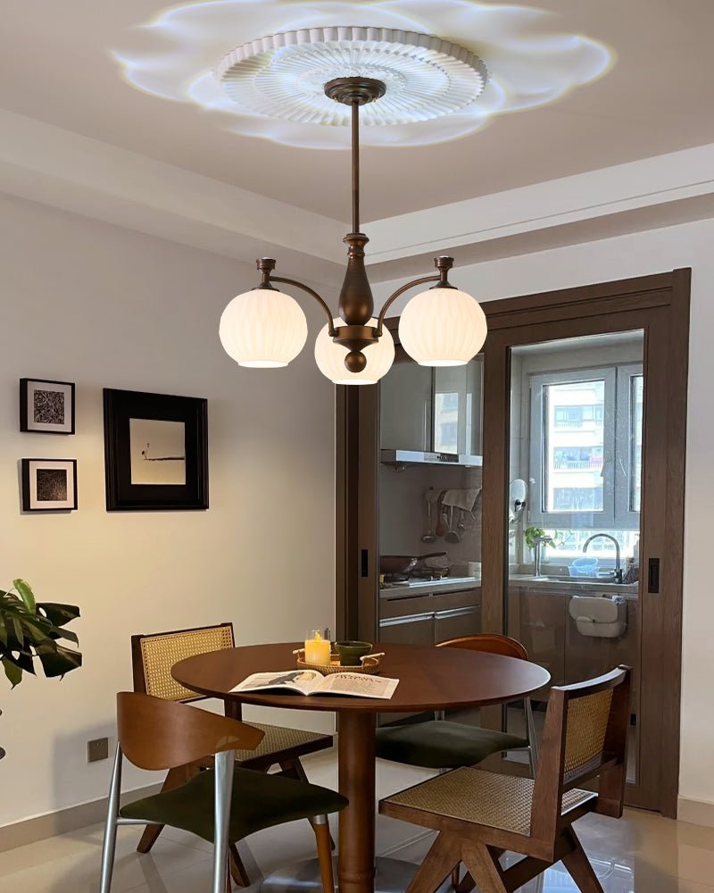 Aurora Chandelier Orb Frosted Vintage - Blowlighting