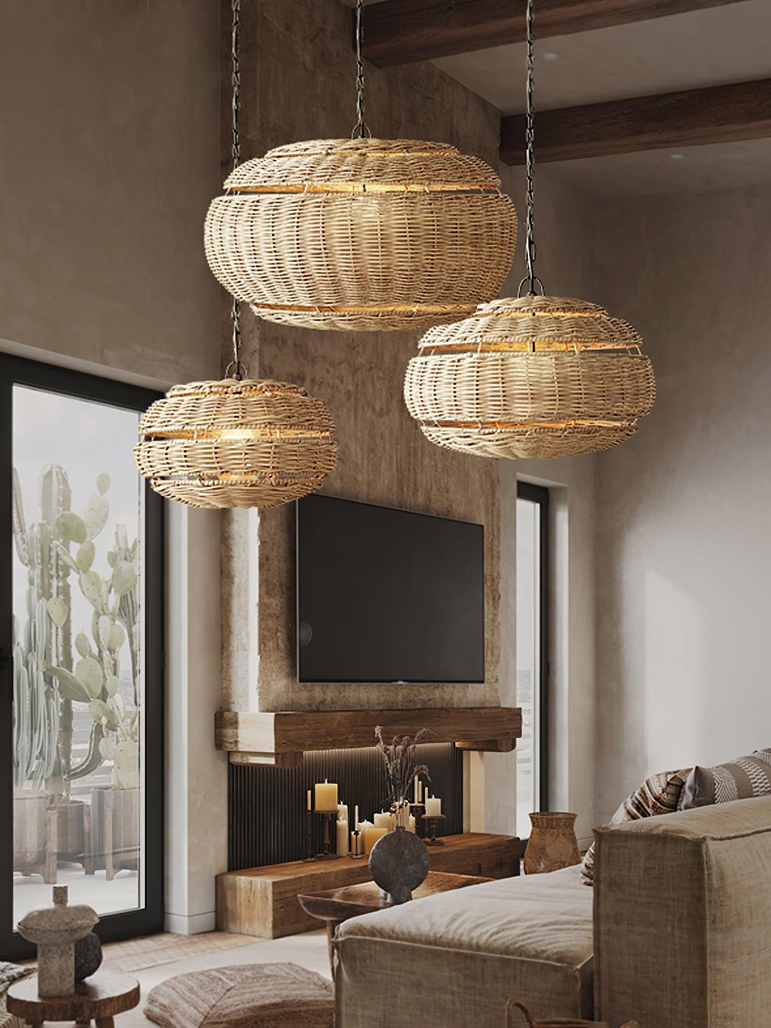 Hues Wicker Pendant Lamp - Blowlighting