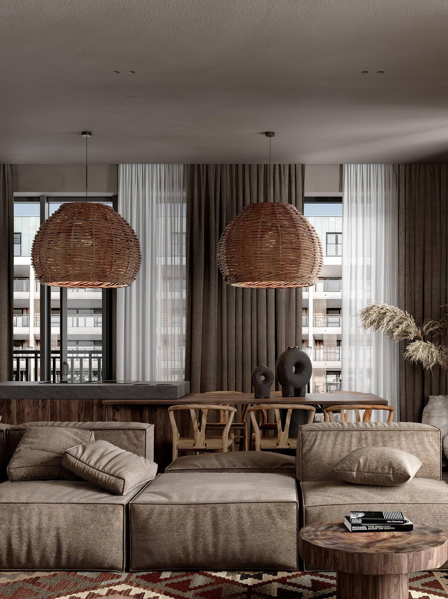 Hues Wicker Pendant Lamp - Blowlighting