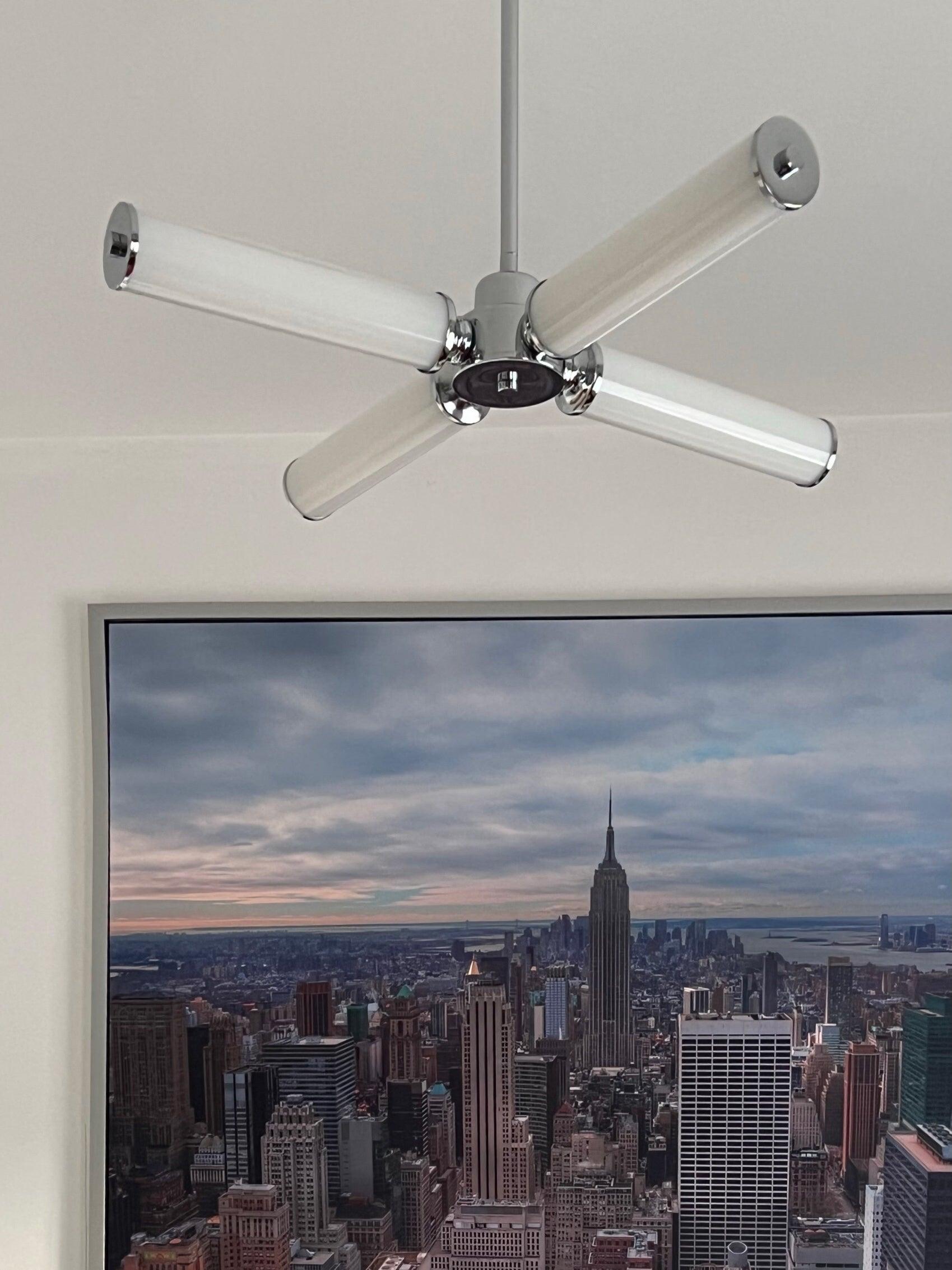 Zoliria Modern Minimalist LED Metal Glass Chandelier - Blowlighting