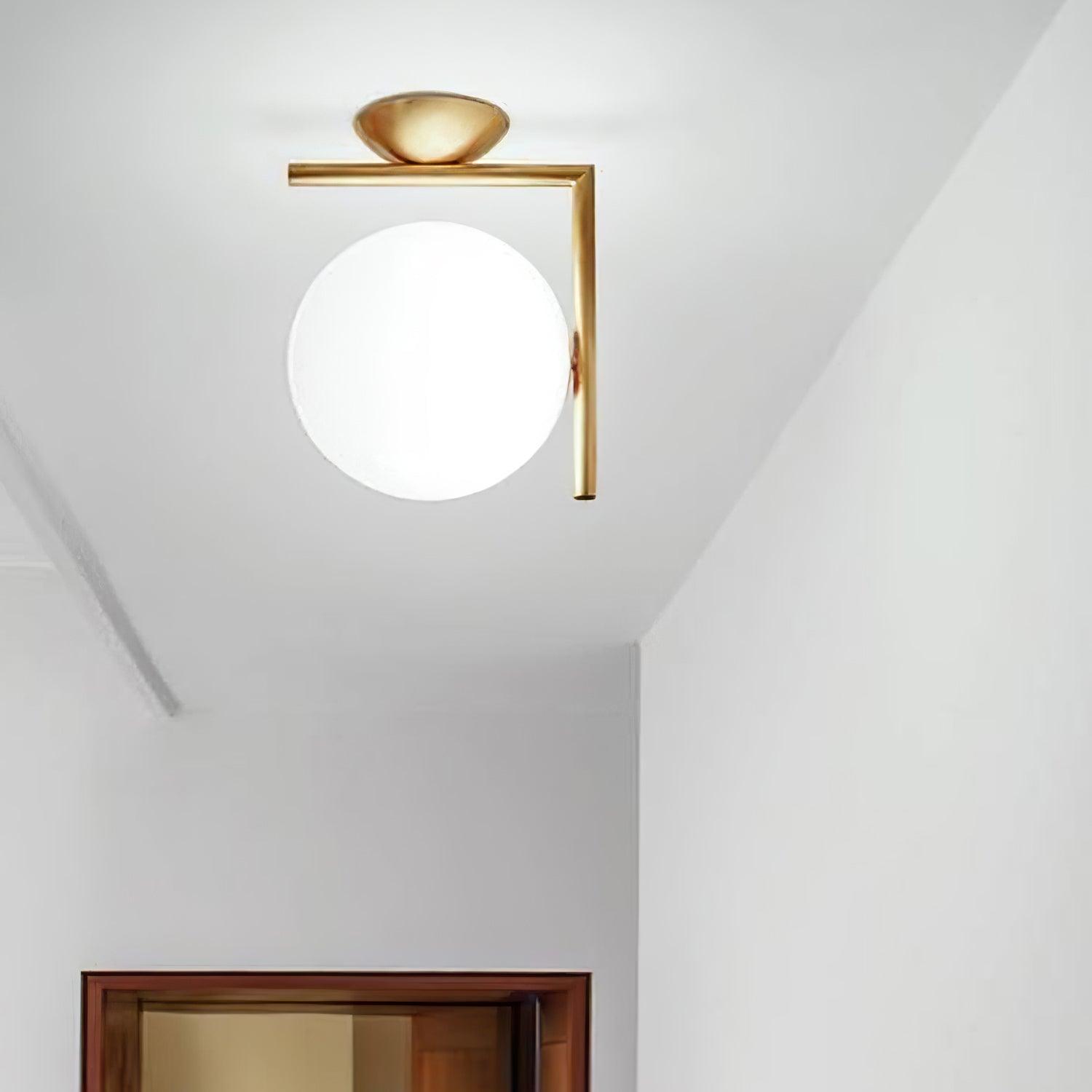 Blown Glass Opal Glass Wall Lamp - Blowlighting