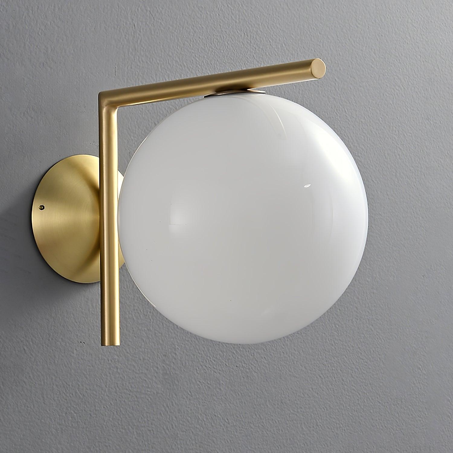 Blown Glass Opal Glass Wall Lamp - Blowlighting