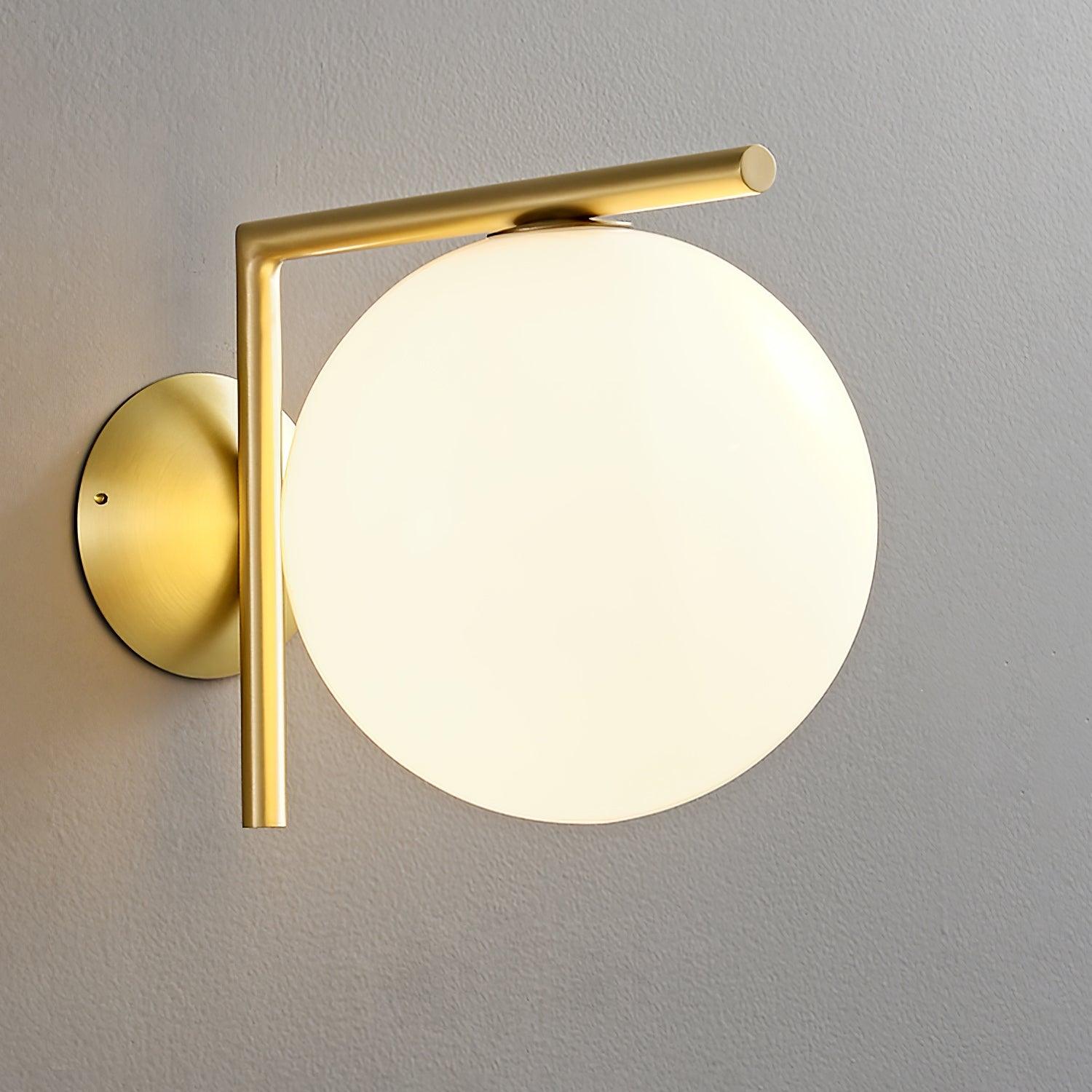 Blown Glass Opal Glass Wall Lamp - Blowlighting