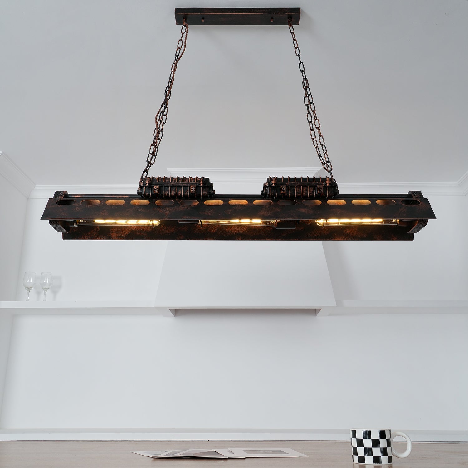 Industrial Steampunk Chandelier - Blowlighting