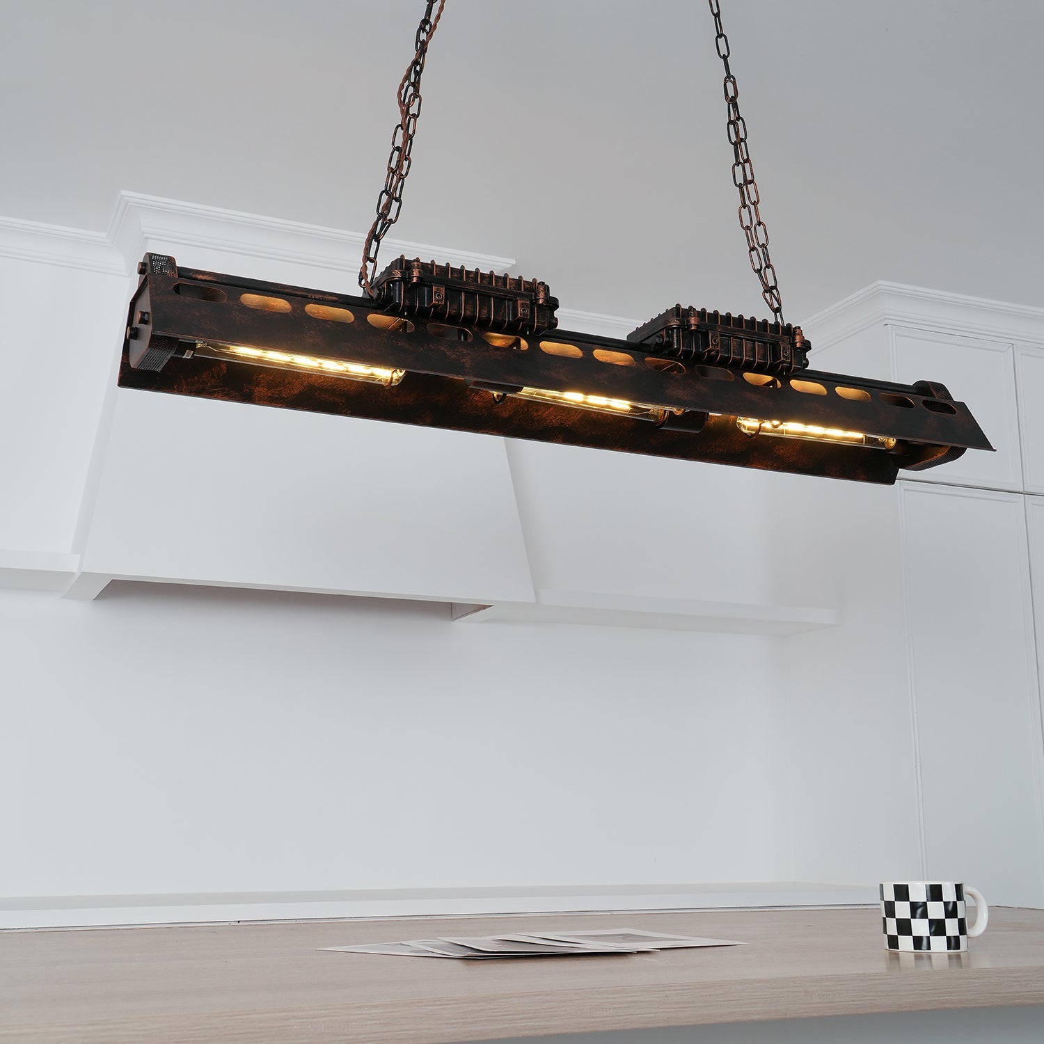 Industrial Steampunk Chandelier - Blowlighting