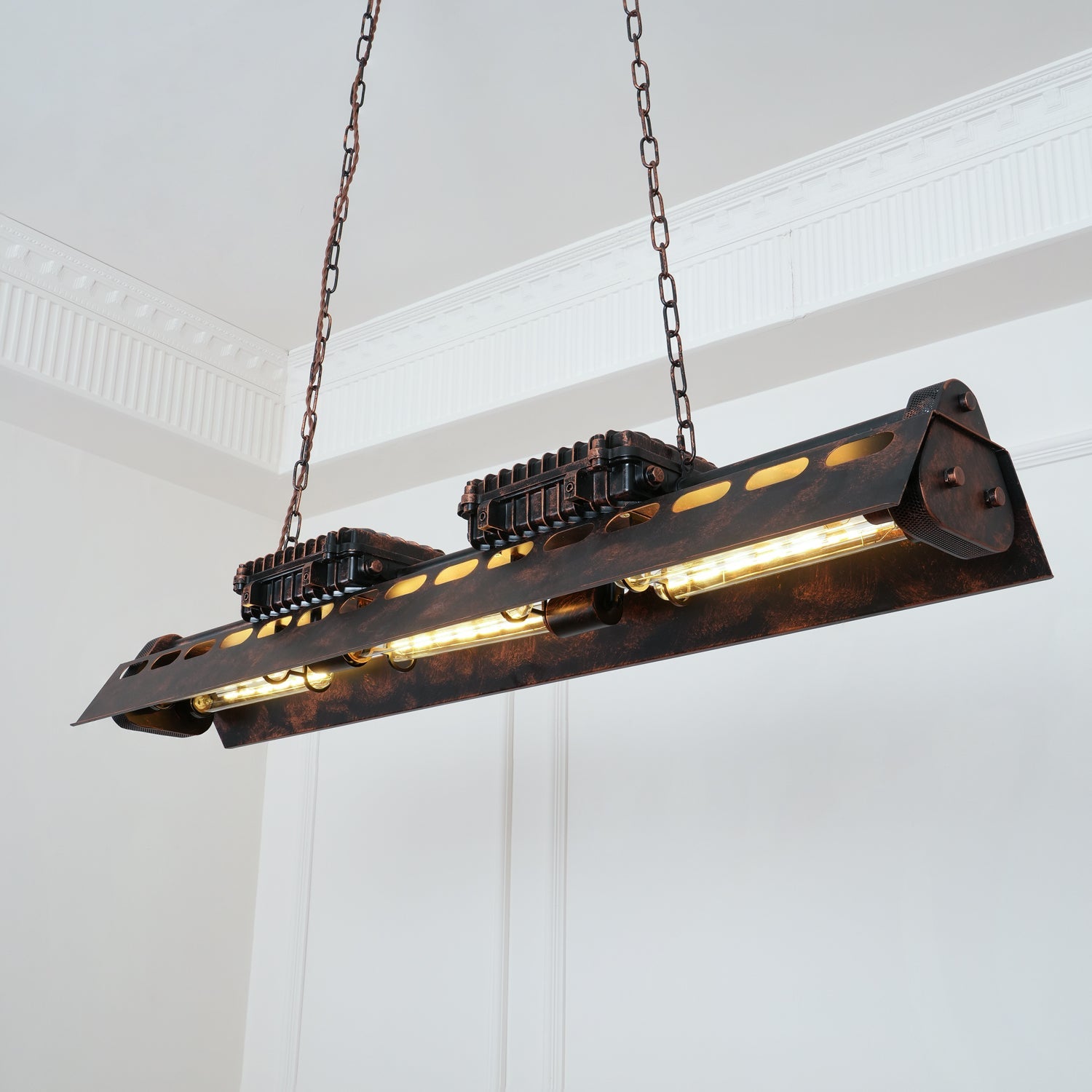 Industrial Steampunk Chandelier - Blowlighting