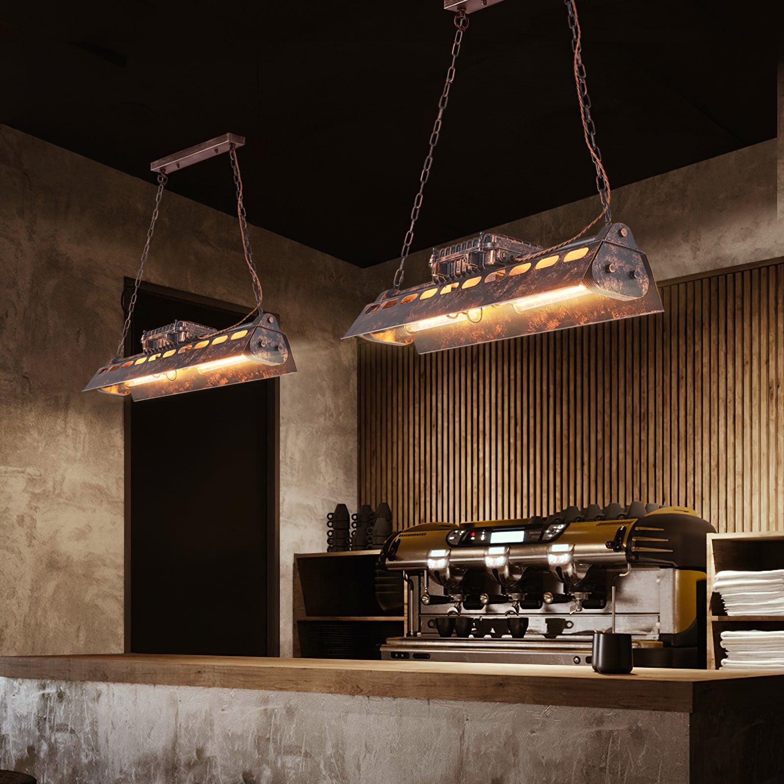 Industrial Steampunk Chandelier - Blowlighting