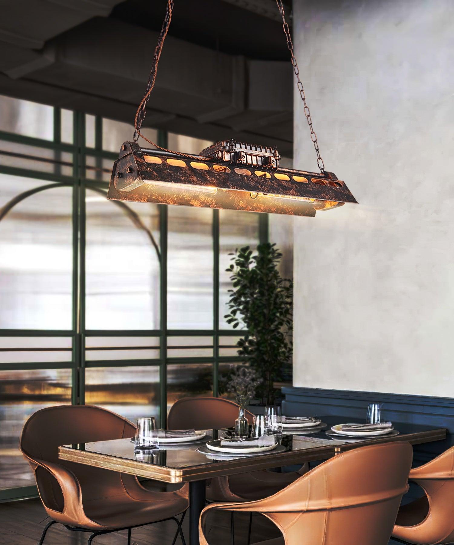 Industrial Steampunk Chandelier - Blowlighting