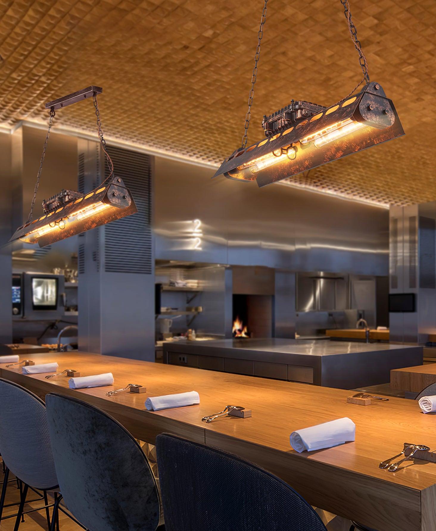 Industrial Steampunk Chandelier - Blowlighting