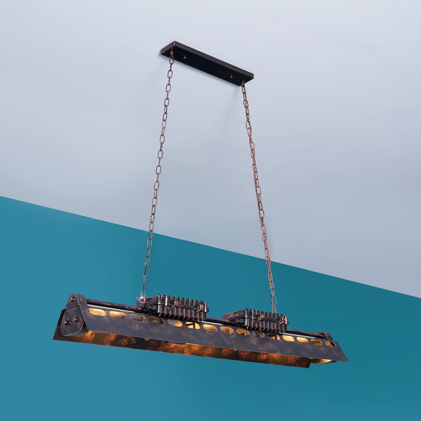 Industrial Steampunk Chandelier - Blowlighting