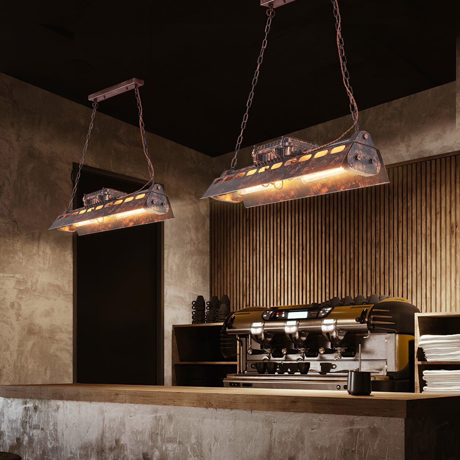 Industrial Steampunk Chandelier - Blowlighting