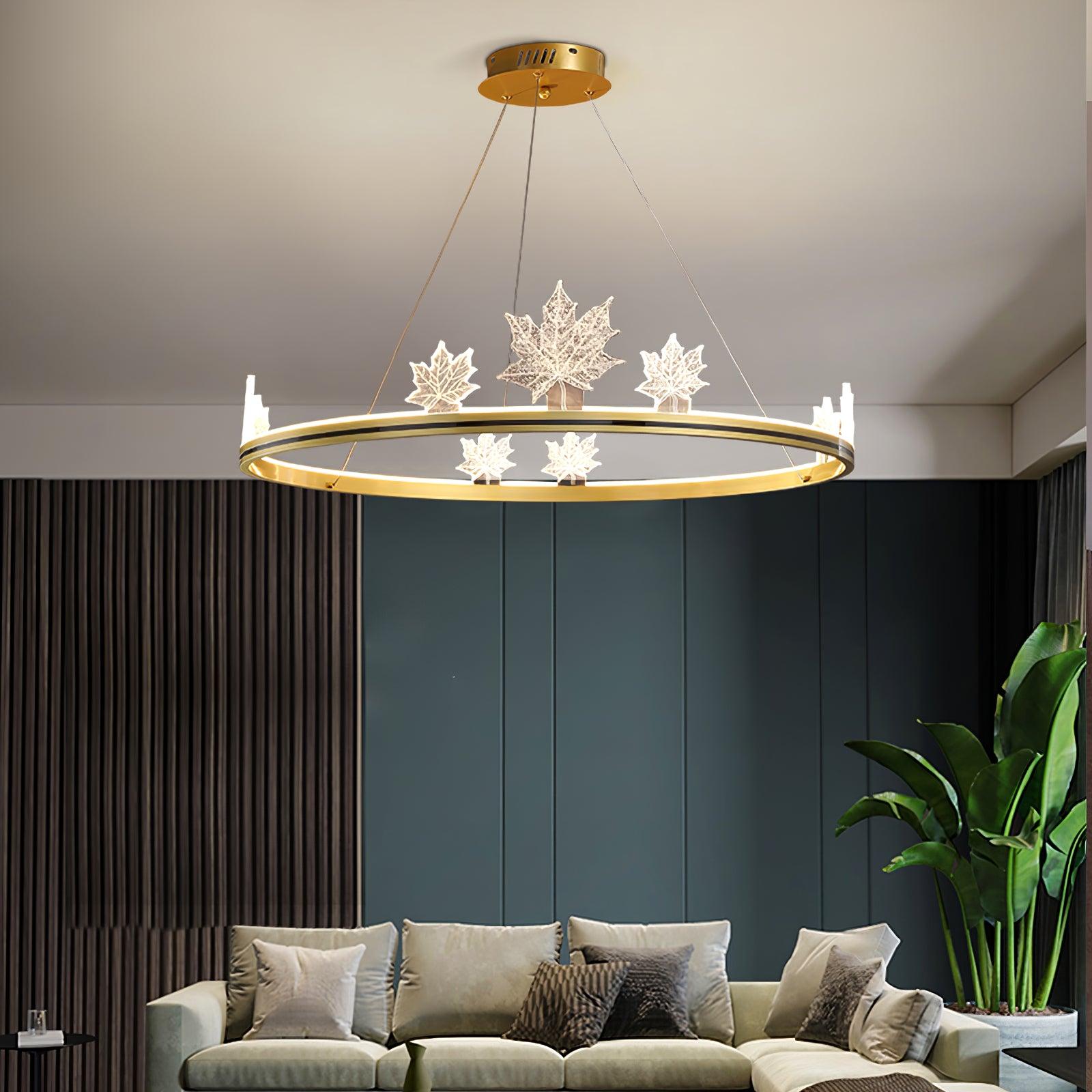 Ion Leaf Chandelier - Blowlighting