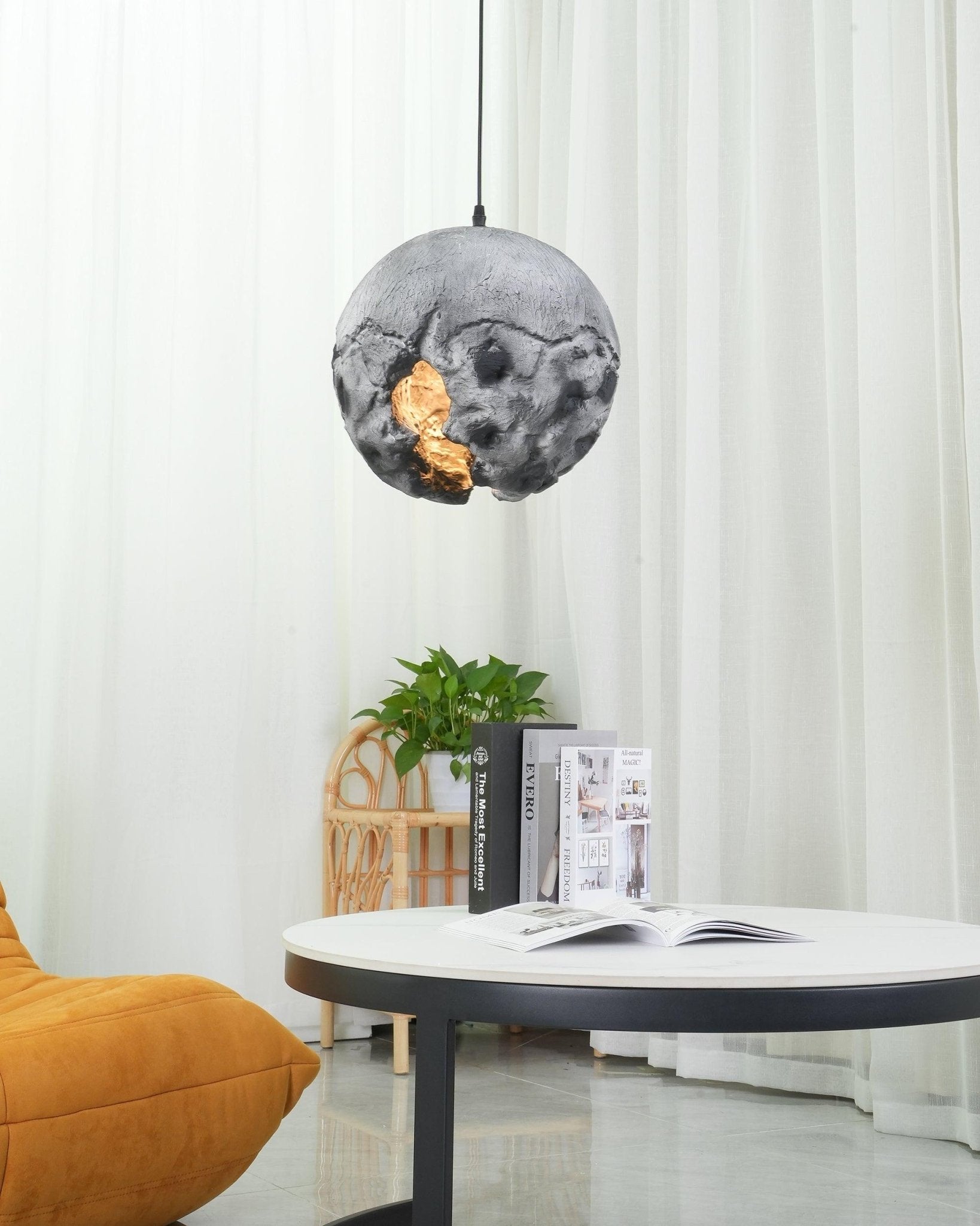 Ilphaara Irregular Planet Metal Plastic Pendant Lamp - Blowlighting