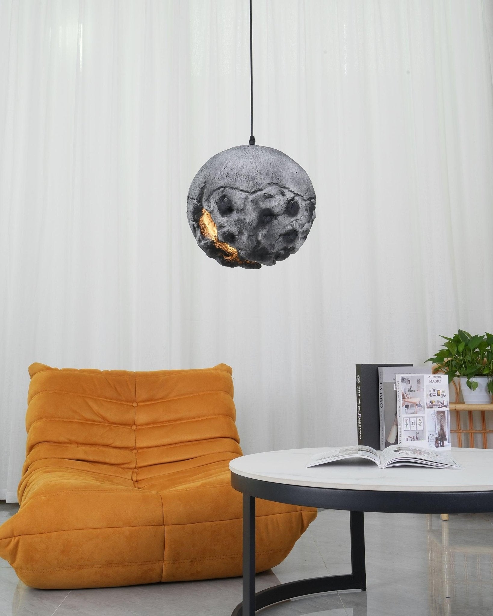 Ilphaara Irregular Planet Metal Plastic Pendant Lamp - Blowlighting