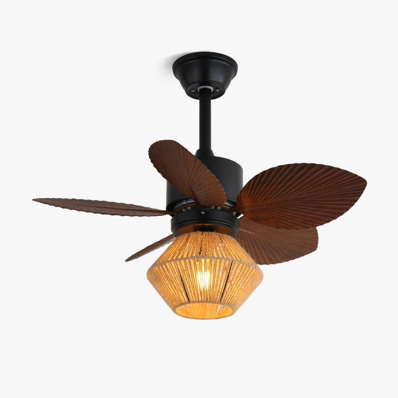 Solaya Tropical Rattan Ceiling Fan Light - Blowlighting